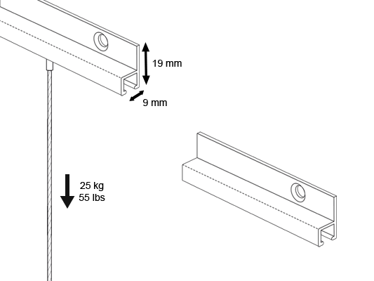 STAS decor rail + elementy do montażu