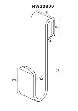 STAS hak panelowy alu - lux window frame