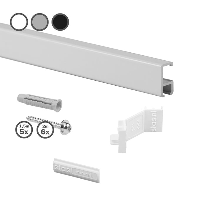 STAS minirail + elementy do montażu: Najmniejszy system obrazów na świecie!