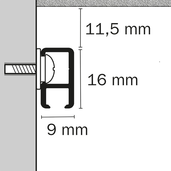 STAS minirail + elementy do montażu: Montowanie do ściany bez wysiłku.