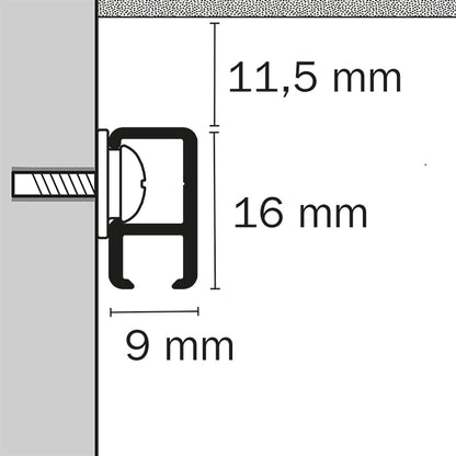 STAS minirail + elementy do montażu: Montowanie do ściany bez wysiłku.
