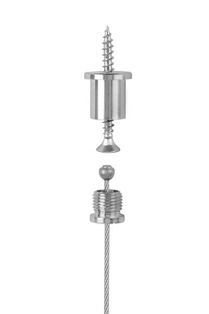 Zestaw do zawieszania STAS z linką 1,5 mm i wieszakiem na tablice maks. 10 mm.